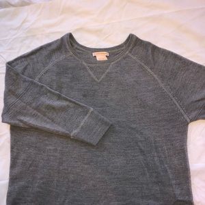 Grey 3/4 sleeve Sweet Romeo sweater